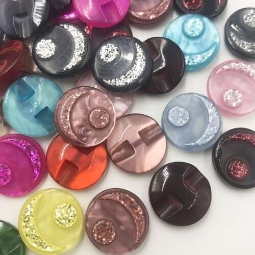 15MM 100PCS/Package New Pearl Resin Buttons Shank Mix Colors DIY Notions Garment Clothing Sewing Accessories PT189
