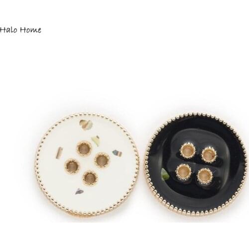 5pcs Enamel Sequins Round Metal Buttons Sewing Scrapbooking Home Clothing Replace Handwork Crafts Gift Accessories Decor