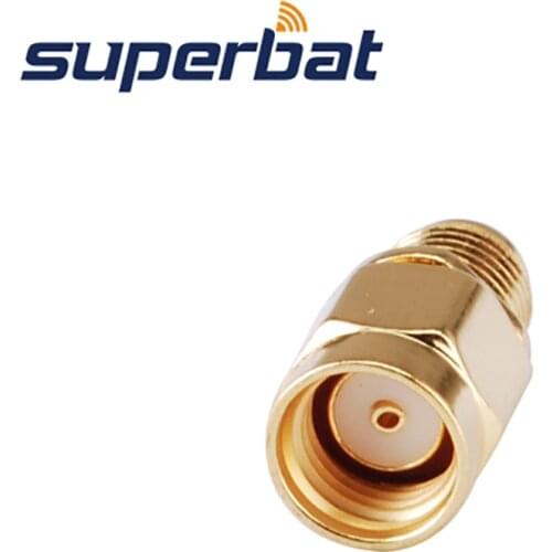 Superbat 5pcs SMA to RP-SMA Adapter RP-SMA Plug to SMA Jack Straight RF Coaxial Connector