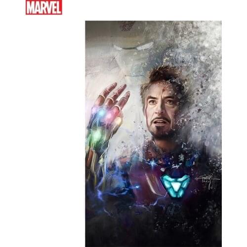 5D Diamond Painting Cross Stitch Kit Iron Man Marvel Poster Superhero Movie Diamond Embroidery Cross Stitch Mosaic Picture