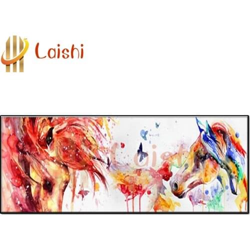 Abstract doodle animal art, horse Diamond Painting Diamond Embroidery Rhinestone Mosaic Picture by numbers hobby gift custom