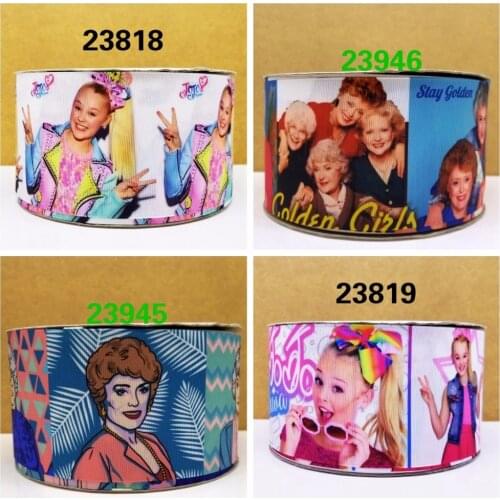 Free shipping 50 yard cartoon printed grosgrain ribbon 23946