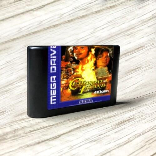CutThroat Island - EUR Label Flashkit MD Electroless Gold PCB Card for Sega Genesis Megadrive Video Game Console