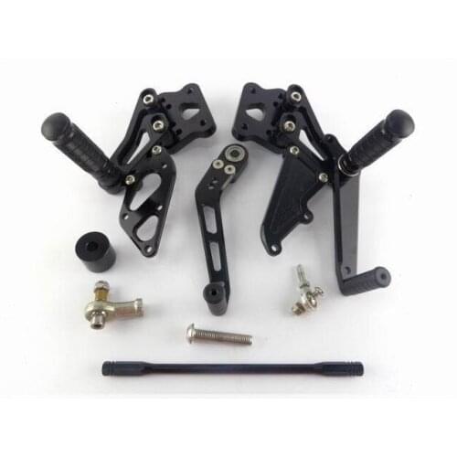 Black Rearset Rear Set Footpegs For 2006-2009 Suzuki GSXR GSX-R 600 750 K6