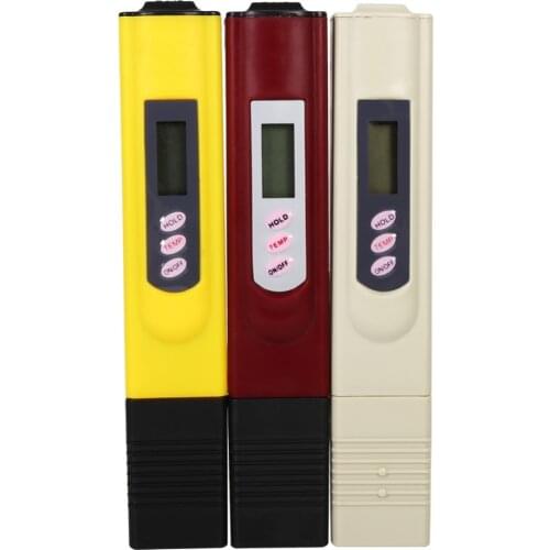 6 Colors Type 0~9990ppm Portable LCD Digital Water Tester Quality Testing Pen Purity Filter Meter Temp Tools Accessory