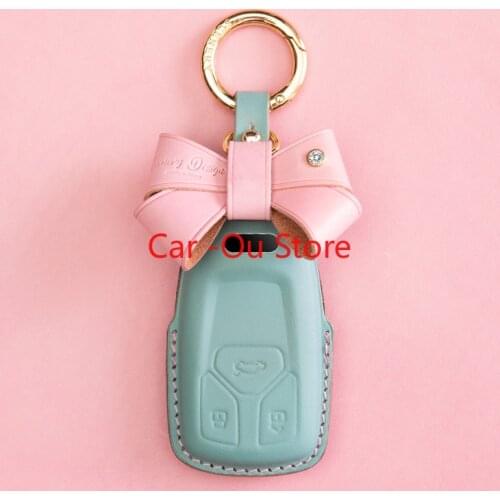 For Audi A3 A4 Q3 Q2 Q5 Q7 A5 A6 A1 Remote Smart Key Fob Case Holder Cover High Quality Leather For Girls