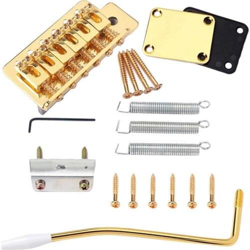 Electric Guitar Tremolo Bridge with Neck Plate ST Replacement Musical Instrument Accessories