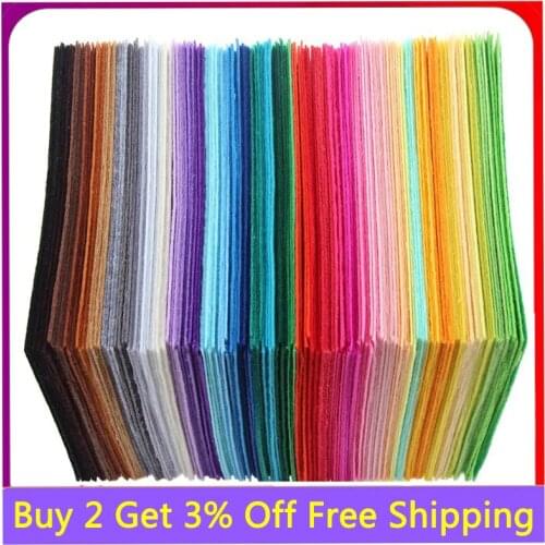 40pcs/set Non-Woven Felt Fabric Polyester Cloth Felt Fabric DIY Bundle for Sewing Doll Handmade Craft Thick Home Decor Colorful
