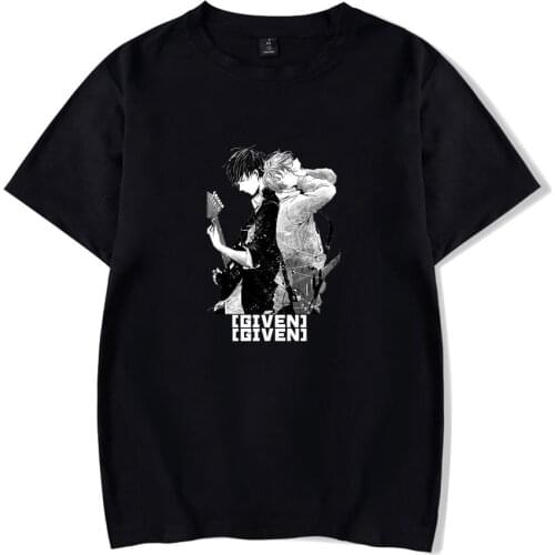 Given Anime T shirts Women Men Summer Short Sleeve Fashion T-shirts Hot Sale Casual Streetwear Tops