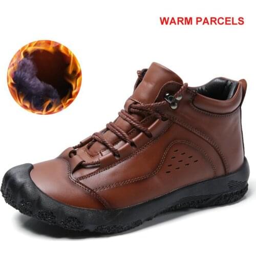 Winter Plus Velvet Warm Snow Boots Outdoor Thick-soled Non-slip Hiking Shoes Spring And Autumn Mens Plus Size Martin Boots48