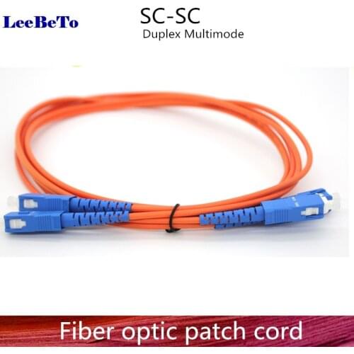 SC TO SC Fiber Optic Patch Cord Cable SC-SC 3M Jumper Multi Mode Duplex 2.0mm 3.0mm Fiber Optic Patch Cord Cable