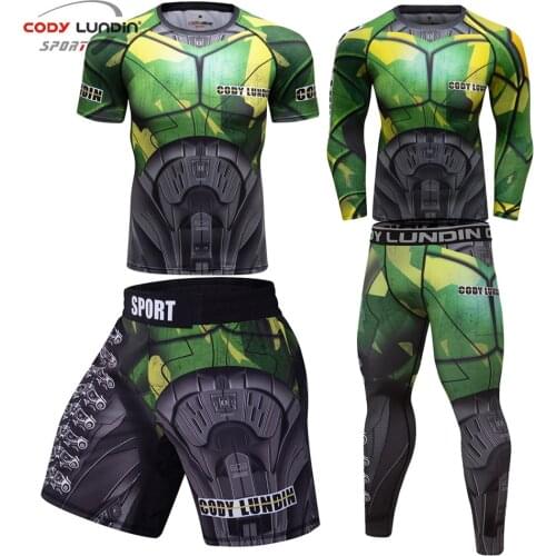 MMA Shorts+MMA T-shirt 4/pcs Sets Rashguard Jiu Jitsu T-shirts+Pants Kickboxing Muay Thai Clothing Sport Bjj Gi Boxing Jerseys