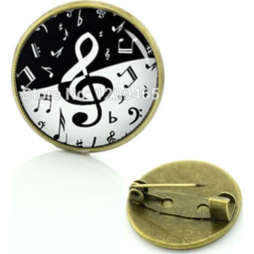 2017 Pin Broche Stylish Treble Clef Wave Gifts Brooches Upscale Music Note Steam Punk Design Formal Wear Necktie Badge T610