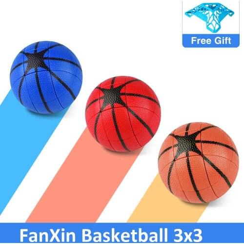 FanXin Basketball 3x3x3 Magic Cube Stickerless cubo magico Creative Puzzles Educational Toys Collection for Children