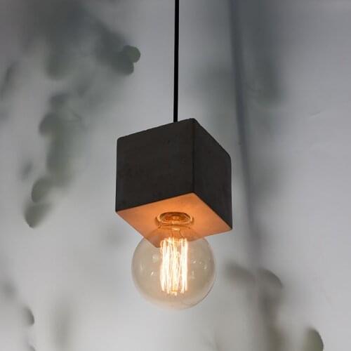 Square bar cement lampshade silicone mold coffee shop dining room pendent lamp concrete plaster chandelier mould