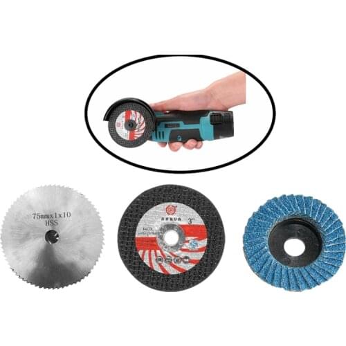 75mm Diameter 10mm Bore Grinding Disc Multifunction Electric Angle Grinder Attachment HSS/Carbite Cutting Disc Polishing Disc