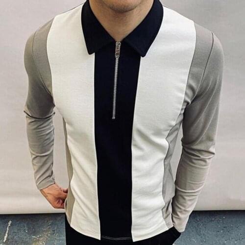 Mens Long Fabulous Sleeve Cool Long Sleeve Polo Shirt Lightweight Men Top Turn-down Collar for Dating daily Shirts