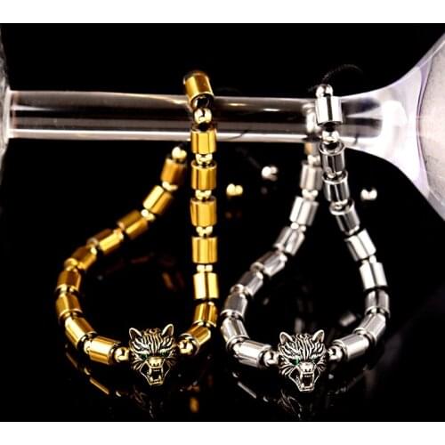 DUOVEI 2019 Fashion Luxury CZ Leopard Woven Bracelet Men Bijoux Homme Hematite Gold Copper Charm Man Bracelet Pulseras Mujer