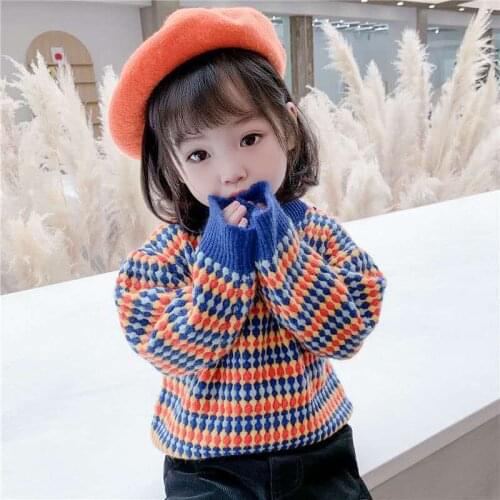 New Knitting Winter Warm Clothes Boys Girls Sweater Kids Toddler Teens Tops Jumpers Children Cute Christmas High Quality