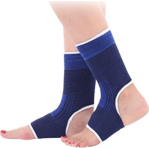 A Pair Elastic Ankle Support Brace Compression Wrap Sleeve Bandage Sports Relief Pain Gym Fitness Foot Protective Gear