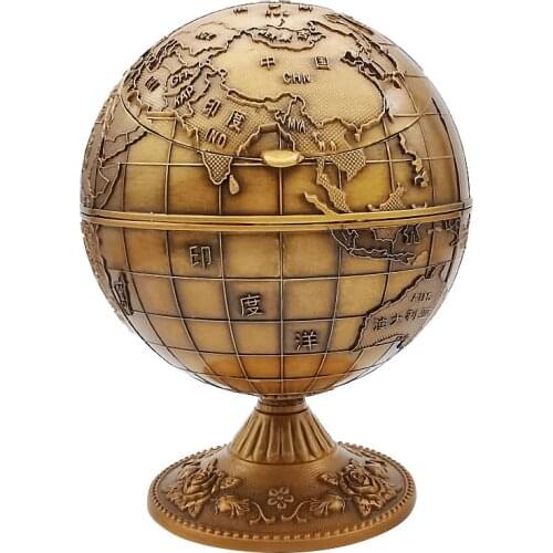 Antique style personalized ashtray with lid anti fly ash office home large classical craft gift funny ashtray