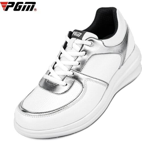 Pgm Women Height Increasing Golf Shoes Waterproof Lightweight Golf Sneakers Woman Spikes Anti-slip Trainers New Arrival D9105