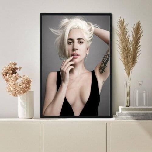 Lady Gaga Poster Music Star Singer Hip Hop Rap Canvas Print Wall Painting Home Decoration