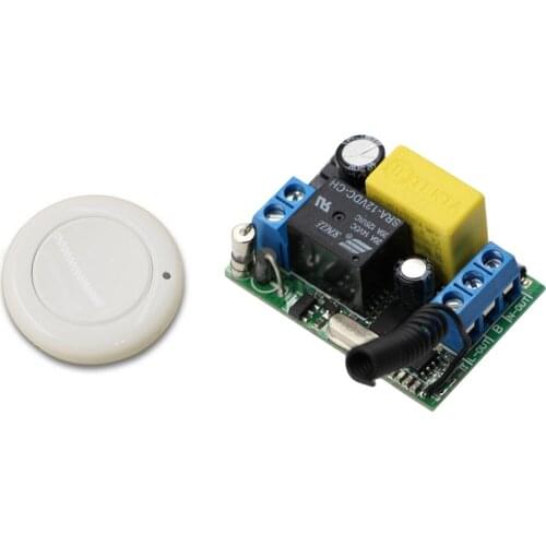 Most Simple Wiring AC 220 V 1CH Wireless Remote Control Switch System Receiver & Wall Panel Sticky Remote Controller New