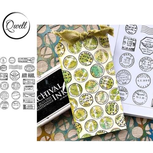 QWELL Clear Silicone Stamps Various Country Seal Envelope DIY Craft Cards Album Scrapbooking Making 2021 New 6.9*4.5inch