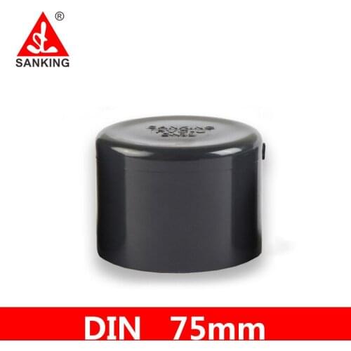 Sanking UPVC 75mm Cap Aquarium Connector water pipe joint Home Garden Drip Irrigation Fittings Watering Hose Connector