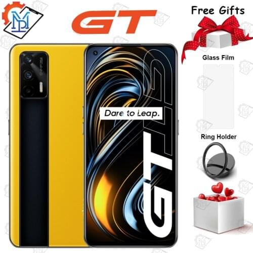 New Original Realme GT 5G Mobile Phone 6.43 Inch 120Hz 8G+128G Snapdragon 888 Octa Core Android 11 65W Fast Charger Smartphone