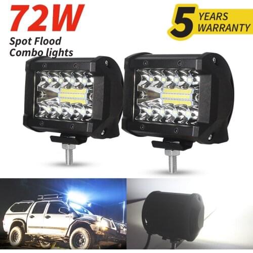 LED Car Work Spotlight DC 12 Volts 60 Watts 6500K 3030 SMD for 4x4 4WD SUV Trunk Universal Flood Combo Light