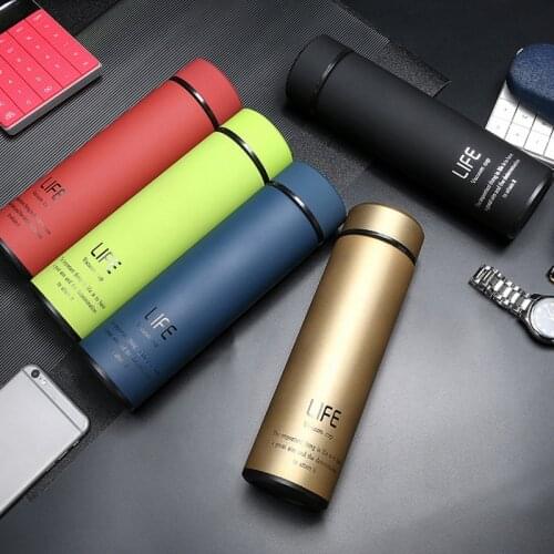500ML Thermos Tea Vacuum Flask With Filter Stainless Steel 304 Thermal Cup Coffee Mug Hot Water Bottle Office Business Thermo