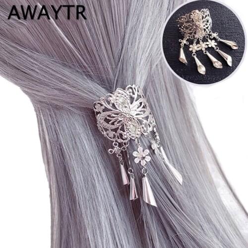 AWAYTR 1Pc New Chinese Style Hair Clips for Women Cherry Hairpin Girls Elegent Ladies Headwear Costume Hanfu Hair Accessories