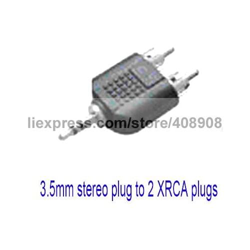 100pcs 3.5mm Stereo to 2 x RCA Male Plugs to Amplifiers