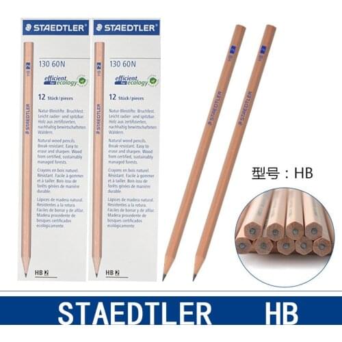 STAEDTLER 2Pcs 13060HB Log Pencil Student Pencil Natural Wood Office Writing Pencils Or 1Pcs 526B30 Eraser Pencils for Kids
