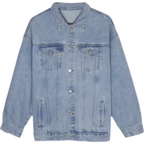 2021 Spring Autumn Women Casual Denim Jacket Vintage Long Sleeve Jean Jacket Hooded Jackets Jeans Coat Female Tops Plus Size 5XL