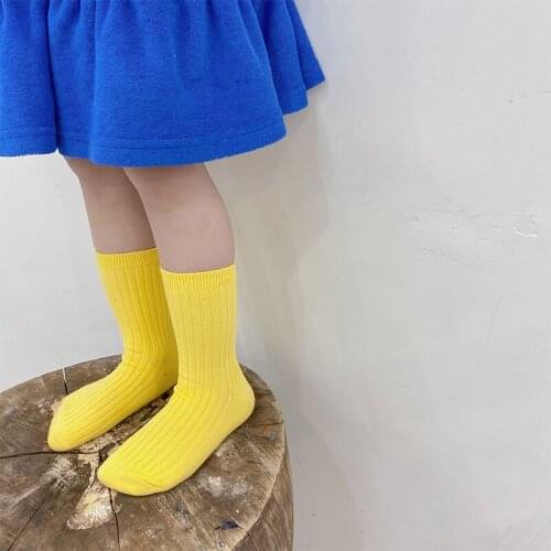 4 Pairs Lot Children Cotton Knee High Socks For Girls Boys Kids Toddlers Cute kawaii Colorful Long Sock Baby Accessories Fashion