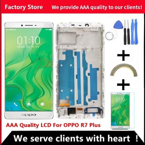 6.0" AAA Quality LCD For OPPO R7 PLUS LCD With Frame Display Screen For OPPO R7 PLUS LCD Display Screen Assembly