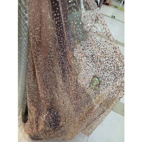 SYJ-101935 Glued glitter sequins Tulle Lace Fabric Best Selling African Lace Fabric Nigerian French Fabric