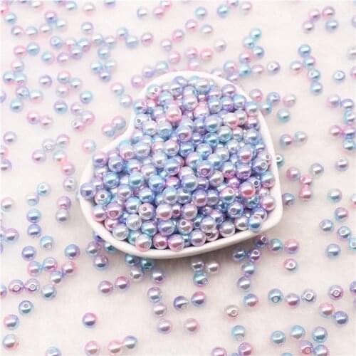 6mm ABS Imitation Pearl Bead Round Plastic Acrylic Spacer Bead for DIY Jewelry Making Findings 10g