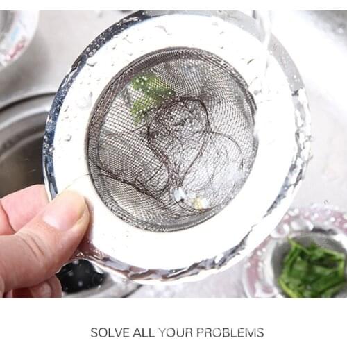3 Sizes Universal Stainless Steel Sink Strainer Filter Trap Bathtub Drain Hole Hair Catcher Stopper Waste Screen Large Wide K0AB