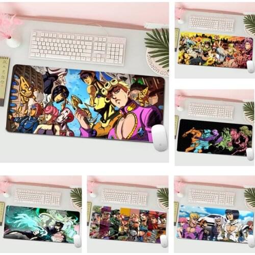 Jojo Golden Wind gamer play mats Mousepad L Large Gamer Keyboard PC Desk Mat Computer Tablet Gaming Mouse Pad