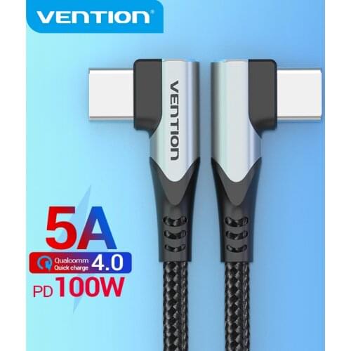 Vention USB C to USB Type C Cable for Samsung S9 Plus PD 100W Fast Charge Quick Charge 4.0 USB-C Wire for Macbook Pro USB Cord