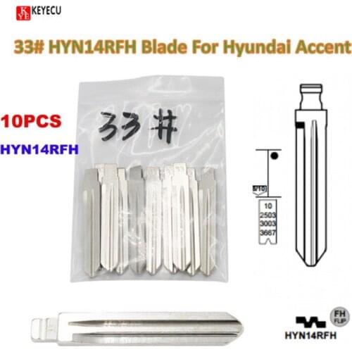 KEYECU 10pcs/lot KEYDIY Universal Remotes Flip Blade 33#, HYN14RFH for Hyundai Accent, for Kia