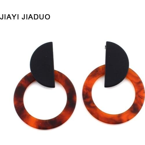 Jiayijiaudo Fashionable Womens Earrings Geometrical Earrings for Cute Girls Clothing Accessories Earrings Yellow Black