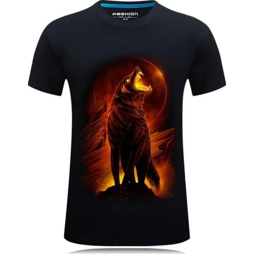 2021 Summer 3d T shirt Men graphic Streetwear Round Neck Short Sleeve cotton Tees Tops Animal Couple Clothes Casual gothic tops