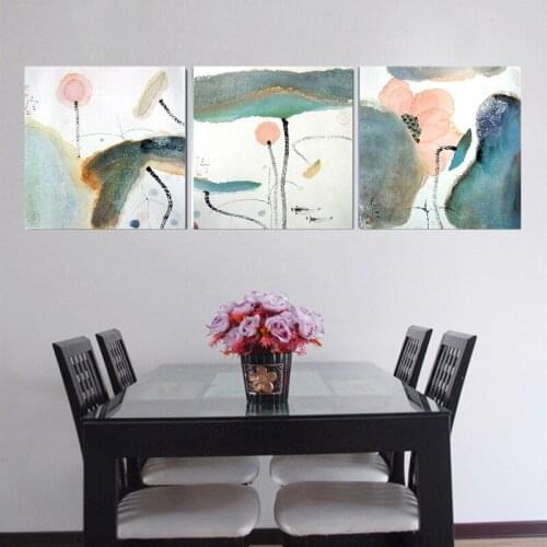 Retro Lotus Flower Print Home Decor Nordic Canvas Painting Wall Art Drawing Picture Living Room Poster Watercolor Decor Painting