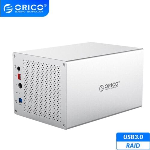 ORICO WS Series 3.5'' 5 Bay USB3.0 with RAID HDD Docking Station Aluminum Support 50TB 5Gbps HDD Enclosure 12V Power HDD Case