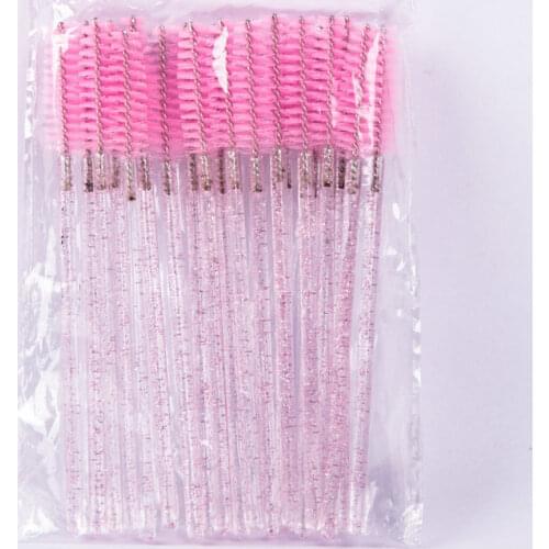 500/50Pcs Shiny Disposable Eyelash Applicator Wands Curler Brush Set Mascara Eyebrow Spoolers Comb Wands Spoolies Brushes Makeup